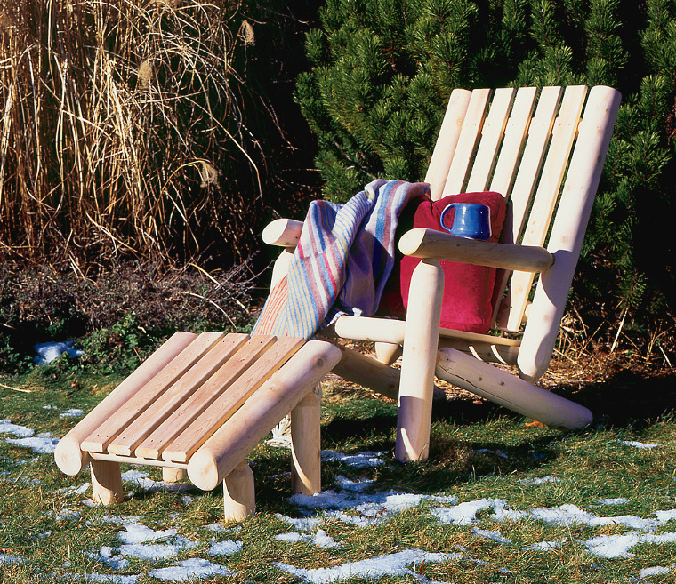 Armchair Log Ottoman
